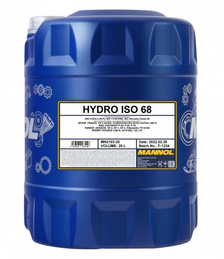 MANNOL HYDRO HLP-68 ГИДРАВЛИЧЕСКОЕ МАСЛО 20л