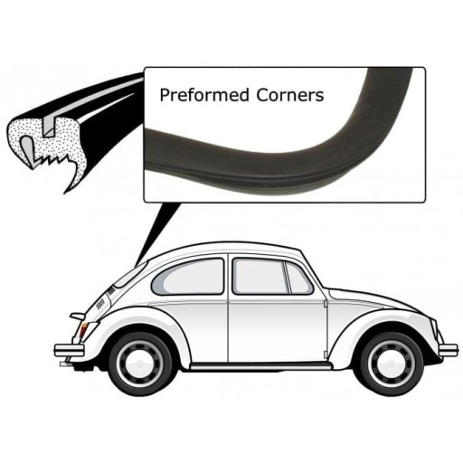 004912P - Ущільнення заднього скла дюйм Look VW Горбань 1964-71