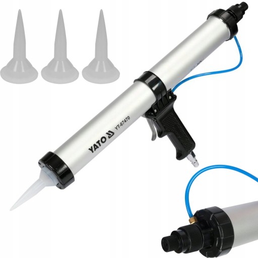 ПНЕВМАТИЧНА ВИЖИМКА ГУСТОЇ СИЛІКОНОВОЇ МАСИ 600МЛ