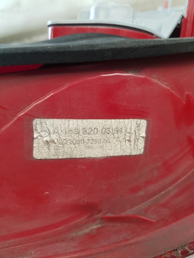 light left rear part + WKLAD A1698200364L MERCEDES A-KLASA W169 05R