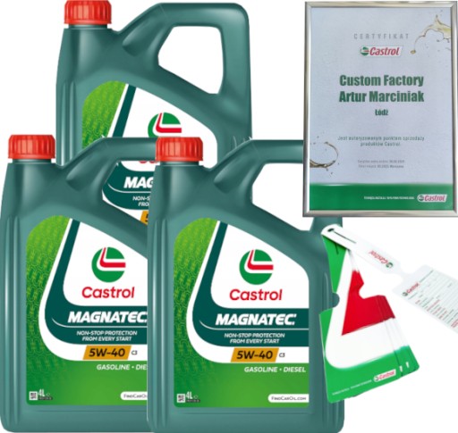 CASTROL MAGNATEC 5W40 C3 12L BMW LL-04 FIAT 9.55535-S2 + ПОДВЕСКА