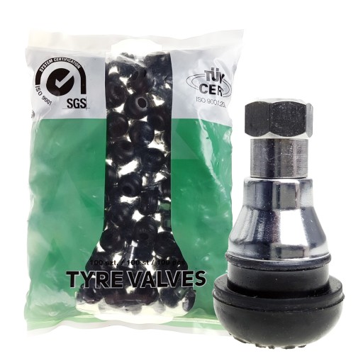 КЛАПАНИ КЛАПАНИ ДЛЯ СТАЛЕВИХ АЛЮМІНІЄВИХ ДИСІВ TR 412 AC 100 ШТ STIX