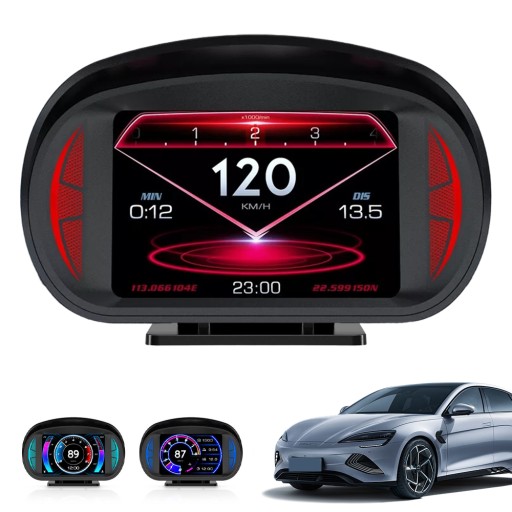 УНІВЕРСАЛЬНИЙ HEAD UP, ЛІЧИЛЬНИК СПИДОМЕТРА, HUD ДИСПЛЕЙ OBD+GPS 2 В 1