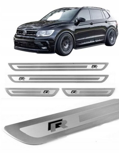 VW R LINE RLINE БОКОВЫЕ ЮБКИ TIGUAN T-ROC ХРОМ