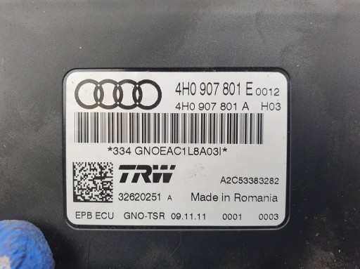 Module Levier frein stationnement 4H0907801E AUDI A6 C7