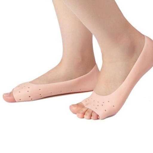 Silikónové ponožky Bez Prsty Dámske Pár Béžové na Deň a Noc Univerzálne