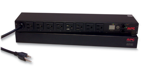 Apc ap7900b pdu 1u 8 розеток nema 5-15p чорний