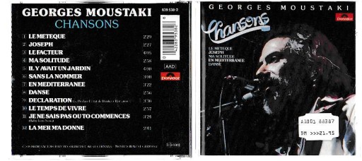 Płyta CD Georges Moustaki - Chansons I Wydanie ________________________