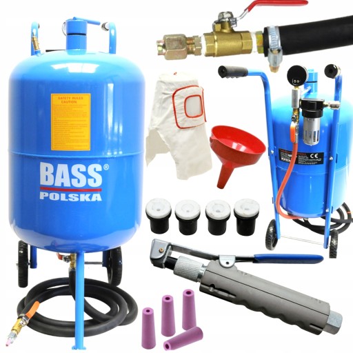 МОБІЛЬНА СИФОННА МАШИНА ДЛЯ ПІСКУ 38 Л 40 Л 2x НАБІР ФОРСУНОК МАСКА ДЛЯ ПІСТОЛЕТА