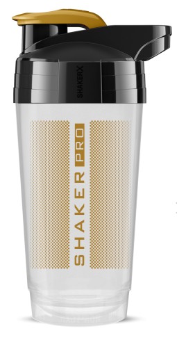 Шейкер shakerX 700 мл PRO WHITE-GOLD ПРОЗОР