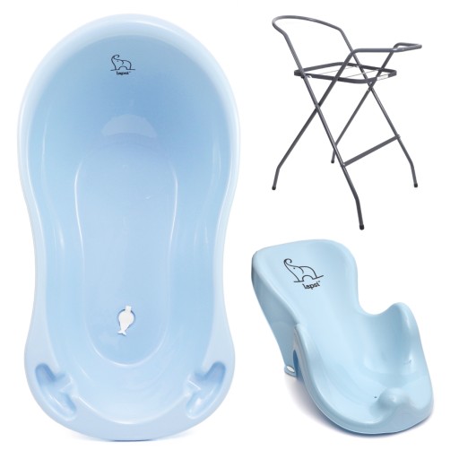 Дитячий набір Lapsi 3в1, ванночка, сидіння та підставка, синій