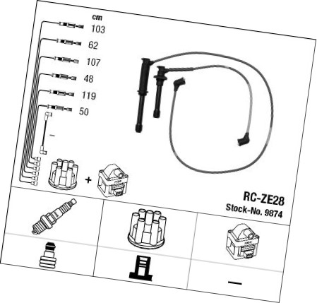 92276271 - Ngk 9874 9874 кабели зажигания