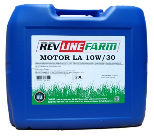 Моторна олива REVFARM (20л) 10W30, API CI-4, CJ-4, CK-4, ACEA E6, E7,