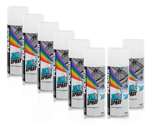 PULSAR цинк + алюминий спрей цинк 400 мл x8