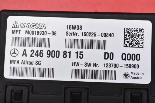 control unit module transmission A2469008115 MERCEDES CLA C117 2.0 CGI 211 KM 13-16
