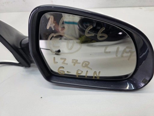 mirror right front AUDI A6 C6 LIFT LZ7Q 6-PIN EUROPA