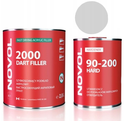 NOVOL DART FILLER 2000 АКРИЛОВА ГРУНТОВКА СІРИЙ 3,5 Л