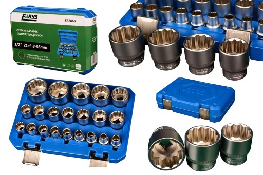 НАБІР РОЗІДОК 1/2 РОЗІДКІВ 12-КУТОВІ 8-36 21 шт.