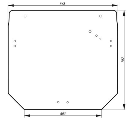 R261272 - ЗАДНЄ СКЛО JOHN DEERE 5000