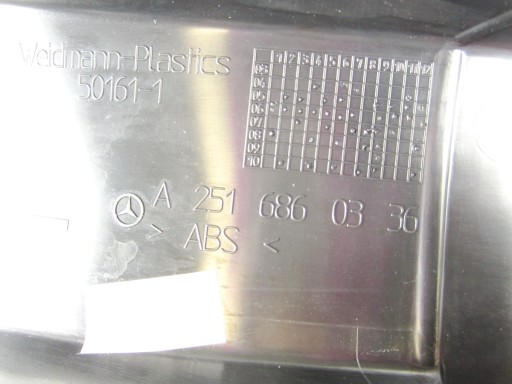 cap threshold rear rear part left Mercedes R-klasa W251