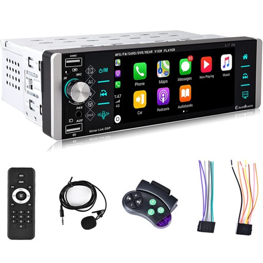 АВТОМОБІЛЬНИЙ РАДІОПРИЙМАЧ 1 DIN APPLE CARPLAY ANDROID AUTO