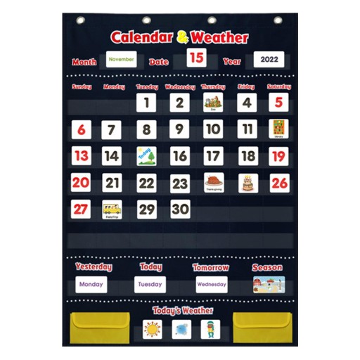 Календарь и график погоды для раннего обучения в
