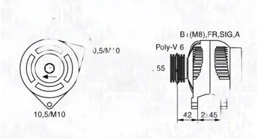 Генератор 063377416010 magneti marelli