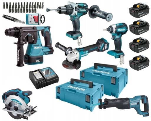 MAKITA набір інструментів 6pcs COMBO 18V 4x5. 0Ah
