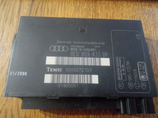 Модуль комфорту AUDI A4 B6 B7 8E0959433BP