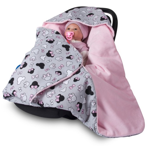 Ковдра Didibaby 90 х 90 см рожеві відтінки без малюнка