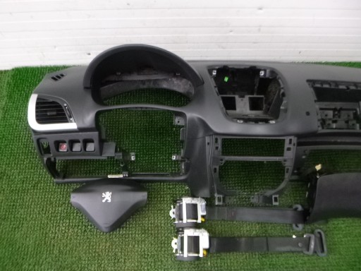 PEUGEOT 206+ 09-12 dashboard console airbag tension belts adjusters KOMPLET original OE