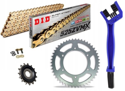 525ZVMX ZŁOTY-JT-CB600F - ПРИВОДНИЙ КОМПЛЕКТ DID JT HONDA CB_600 HORNET 07-13