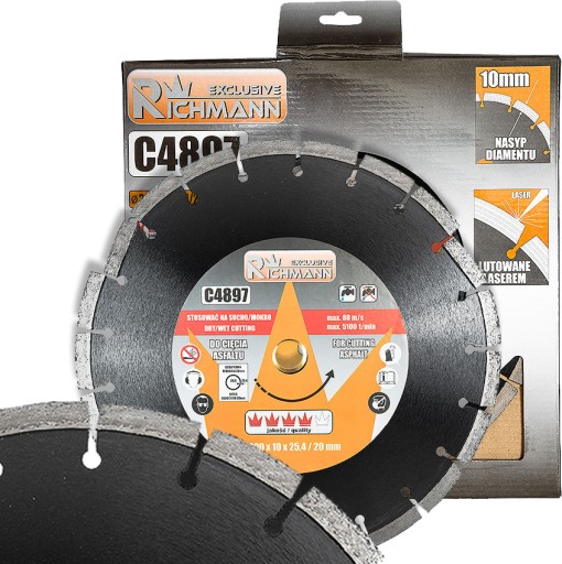 АЛМАЗНЫЙ ДИСК ДЛЯ РЕЗКИ АСФАЛЬТА, СУХОЙ И ВЛАЖНОЙ РЕЗКИ 300х25,4/20 ММ R