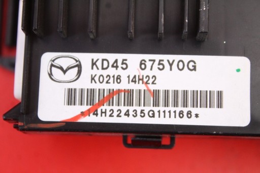 comfort control unit KD45-675Y0G MAZDA 3 3 III BM 1.5 SKYACTIV-G 100 KM 13-16