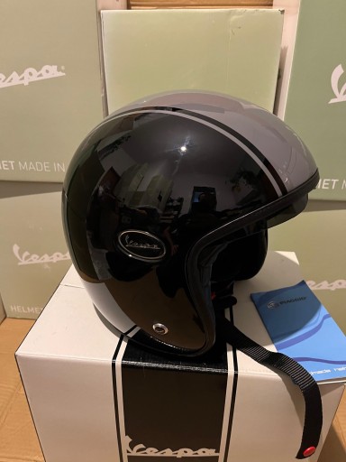 Открытый мотоциклетный шлем Vespa Jet Helm Black L