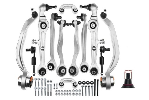 ST.SET.AU.001 - Підвіска audi a4 a6 superb vw passat b5 2003 - комплект важелів ліфта