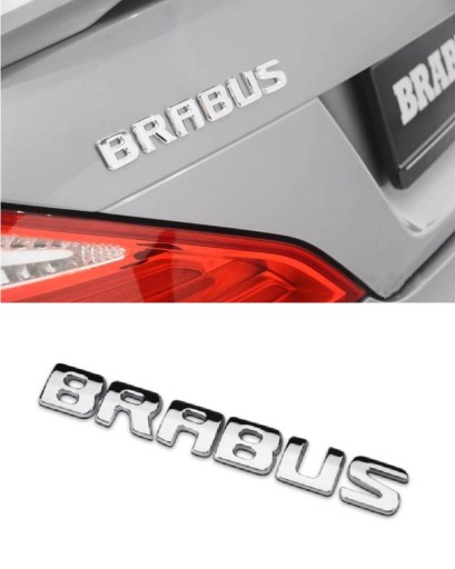 BRABUS ЭМБЛЕМА ЛАЦКАН ОБРАТНО СЕРЕБРЯНЫЙ МАТ ЛОГОТИП ЗНАК