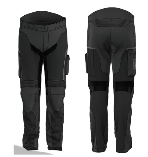 OZONE FLOW LADY ЧЕРНЫЕ ТЕКСТИЛЬНЫЕ БРЮКИ D5XL