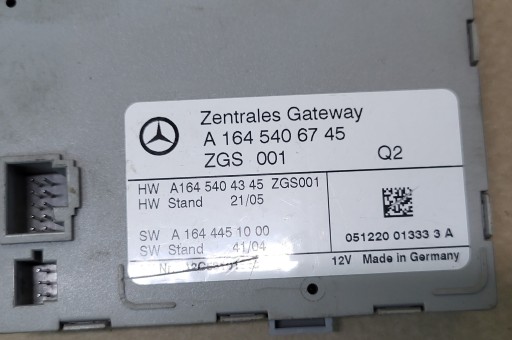 module control unit GATEWAY MERCEDES ML W164 GL R W251 OE EUROPA