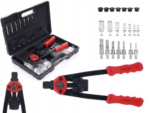 РУЧНОЙ заклепочник для заклепок-гаек М3-М12 SET 330