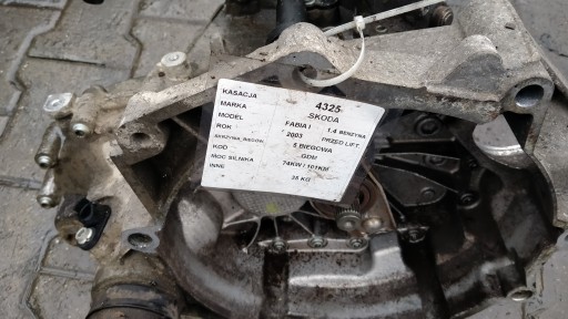 Skoda Fabia e 1,4B 74KW 101KM scatola cambio GDM