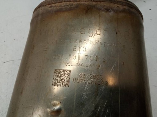 filter CZASTEK STALYCH DPF FAP catalyst 2.0 TDI 4X4 Skoda Karoq and