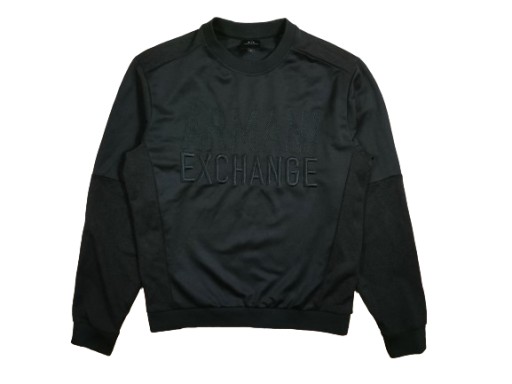 ARMANI EXCHANGE Bluza Męska Crew Neck Logowana r. M