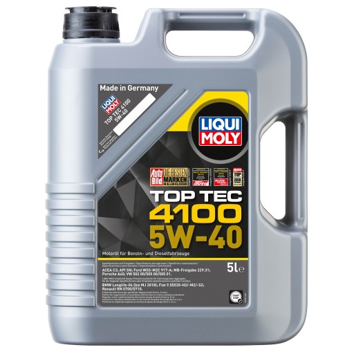 МАСЛО LIQUI MOLY 5W40 5L TOP TEC 4100 DPF FAP
