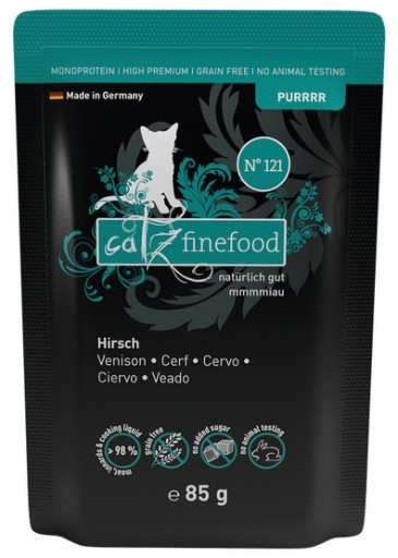 Catz Finefood Purrrr N.121 Mokra karma dla kotów Jeleń saszetka 85g