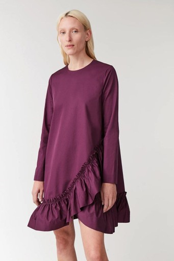 COS_Mini Ruffle Dress_Bavlnené šaty s vreckami_veľkosť 44/46