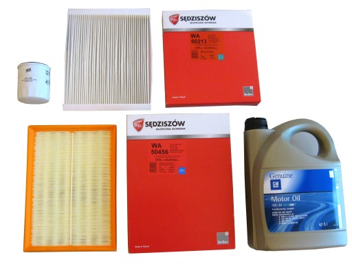 Wa50456axz - ФИЛЬТРЫ + МАСЛО 5W30 OPEL MERIVA A 1.6 100KM