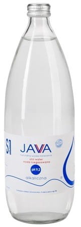 Alkalická voda Java, neperlivé sklo