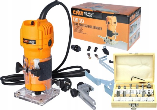 CMT РУЧНИЙ КРОМКОФРЕЗЕРНИЙ ВЕРСТАТ 550 Вт CMT10 КРОМКОФРЕЗЕР 6.35 6-8 мм +12FR