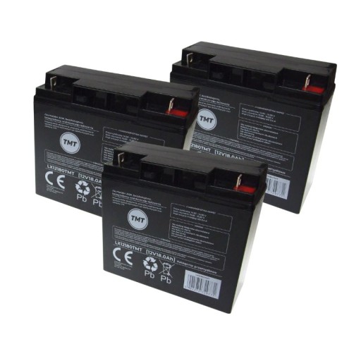3 аккумулятора agm 12 в 18 ач tmt (размер 17 ач 20 ач) для автомобилей ибп для велосипедов на солнечных батареях